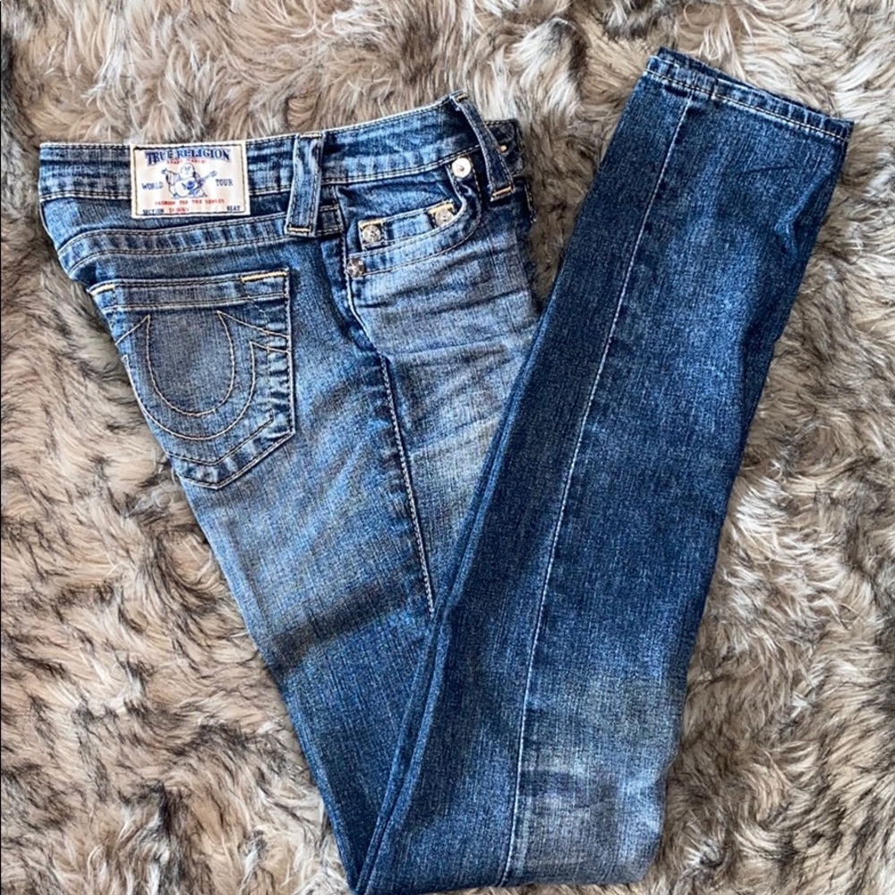 True Religion dark wash skinny jeans